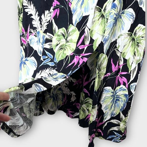 NWT J. JILL Wearable Collection Tropical Floral Tank Knee Length Tank Dress LP - Picture 4 of 7